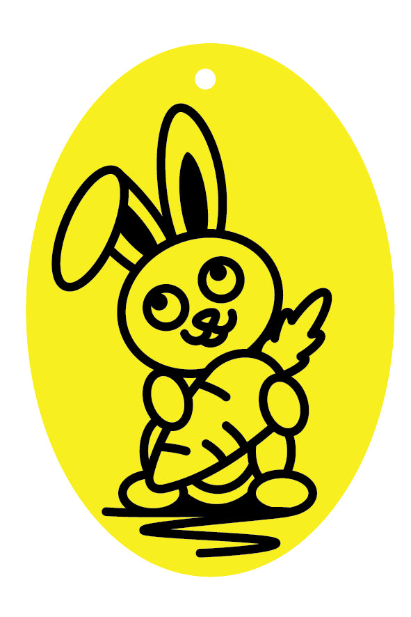 Bunny & Big Carrot Oval Sand Art Picture (10 Pack)