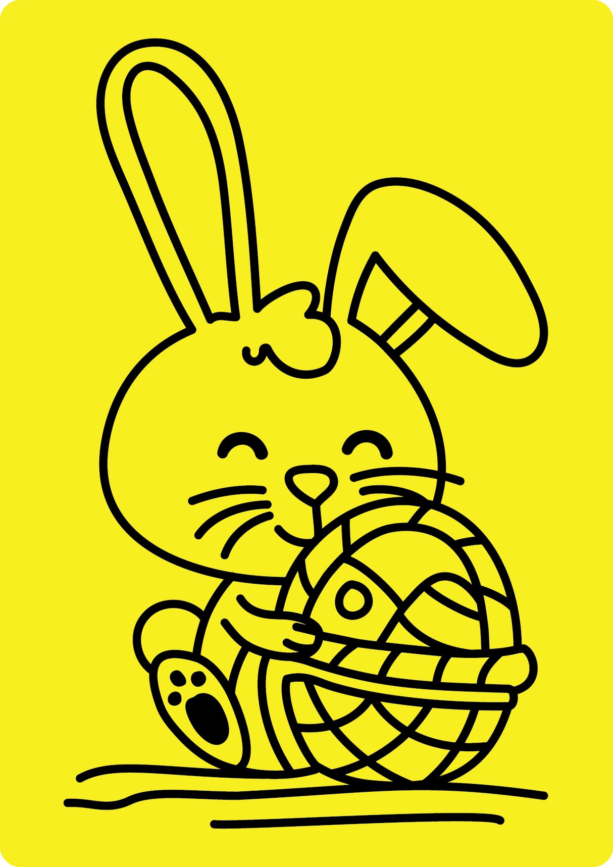 A4 Easter Bunny with Basket Sand Art Picture (25 Pack)