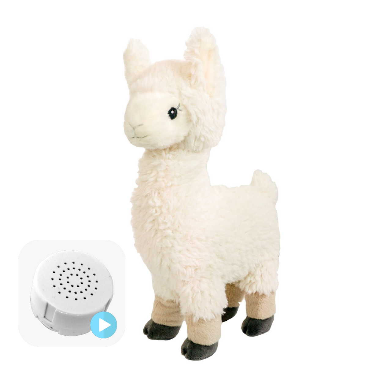 Llama 16" Baby Heartbeat Bear (Birth Certificate, Stuffed, Sound Recorder, Skin, Heart)