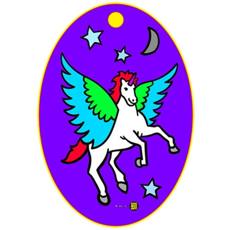 Flying Unicorn Oval Sand Art Picture (10 Pack)