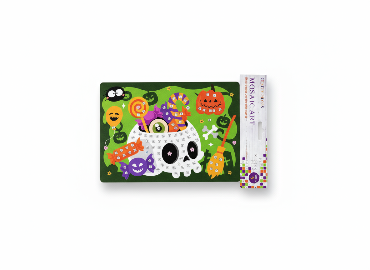 Mosaic Art Sweet Jar Skull kit with Stand pack of 5