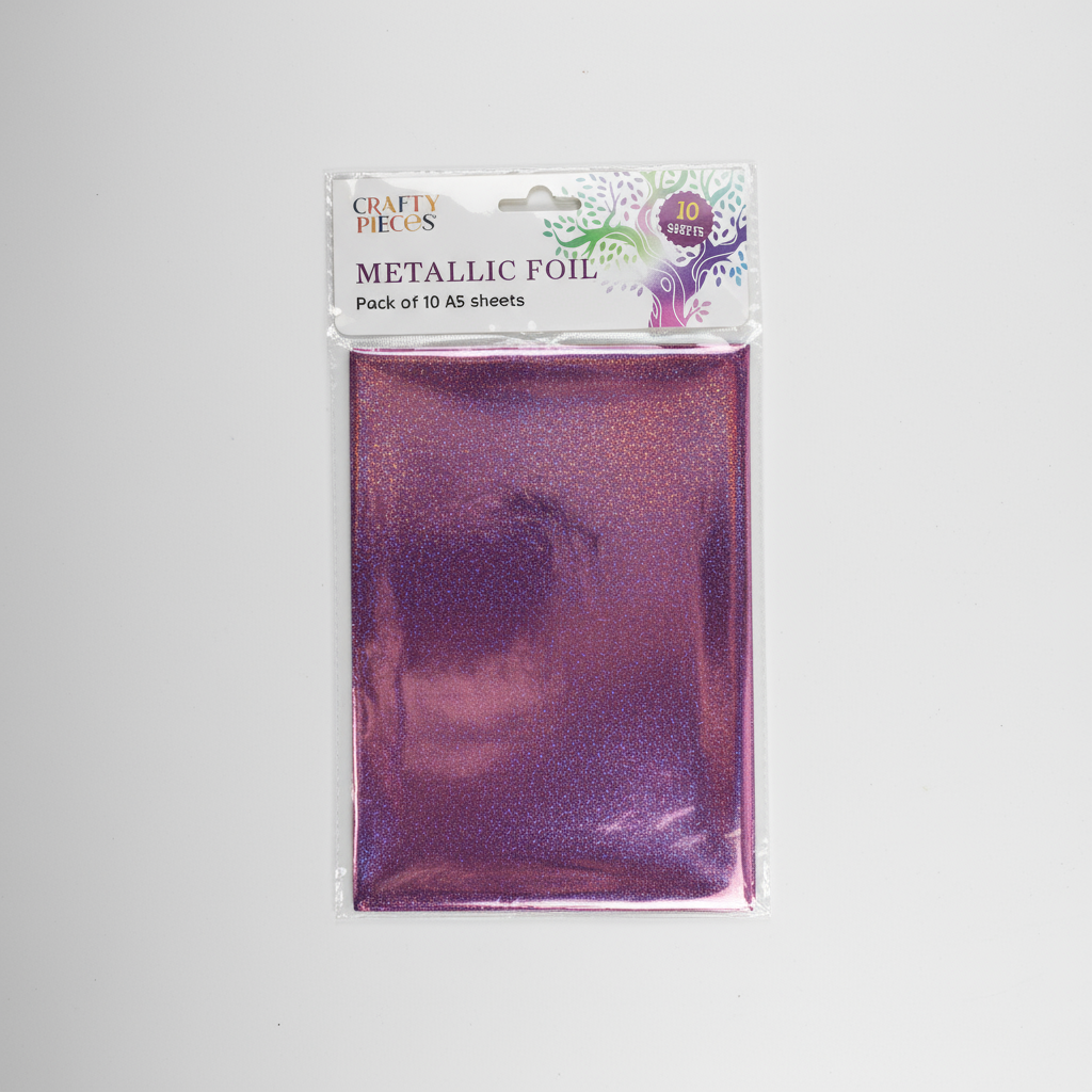Metallic Foil - Bright Pink - Pack of 10 A5 Sheets