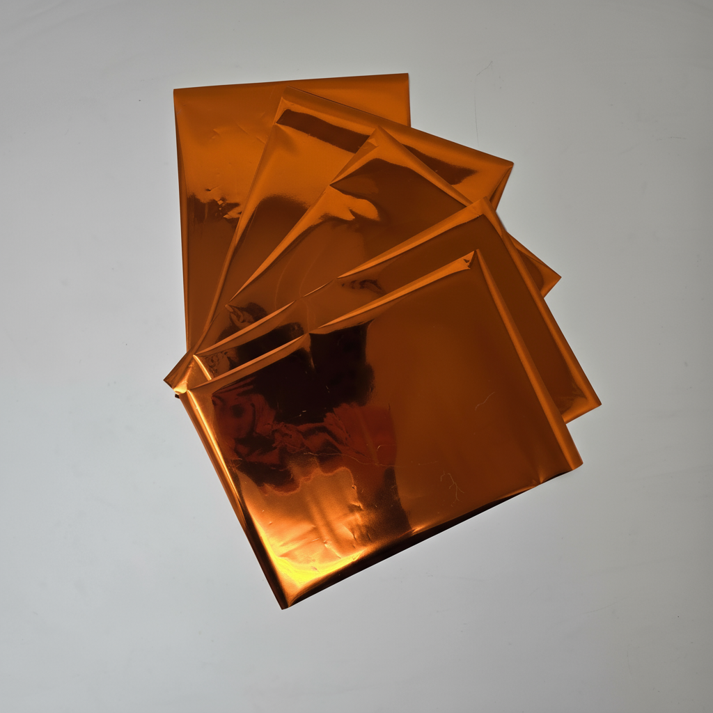 Metallic Foil - Orange - Pack of 10 A5 Sheets