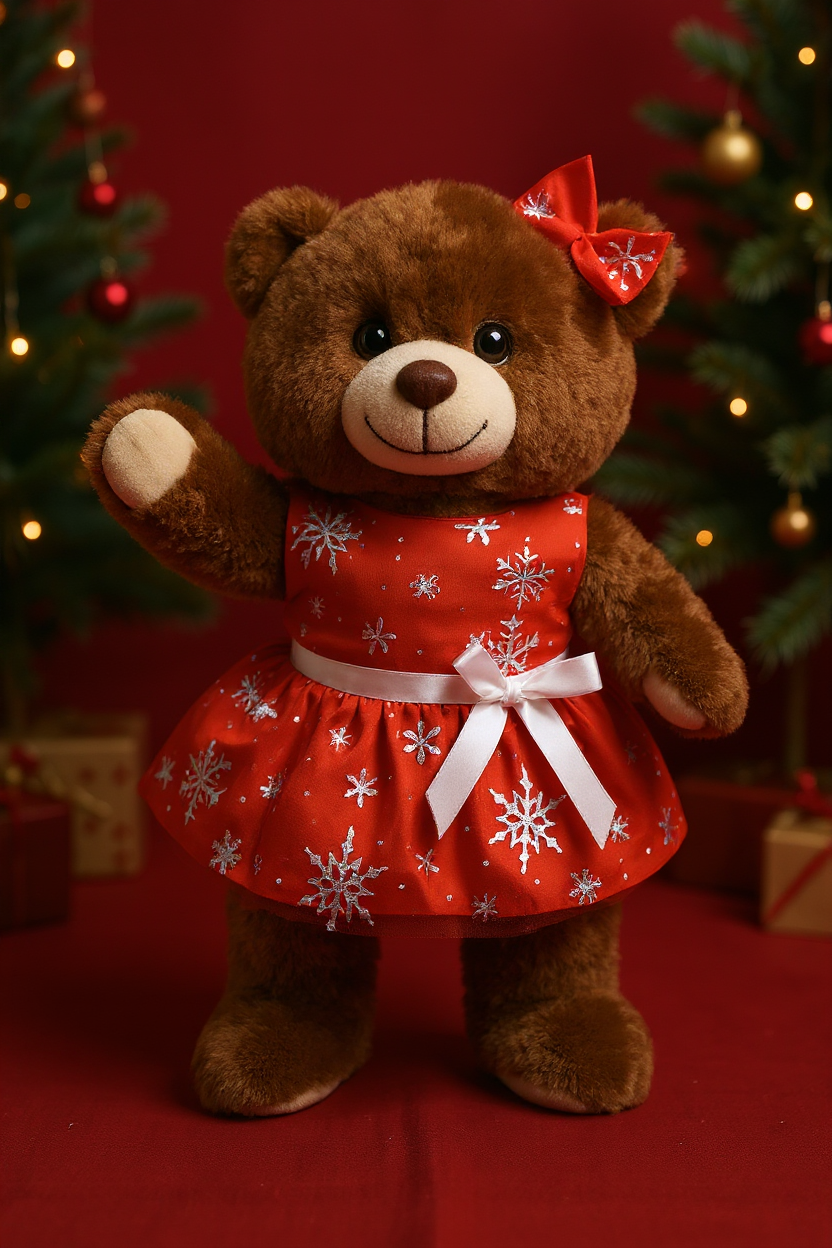 Red Christmas Dress with Bow