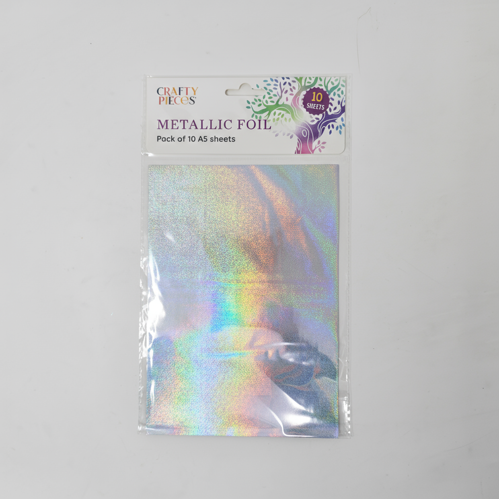 Metallic Foil - Silver - Pack of 10 A5 Sheets