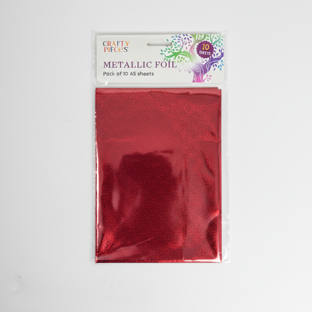 Metallic Foil - Red - Pack of 10 A5 Sheets