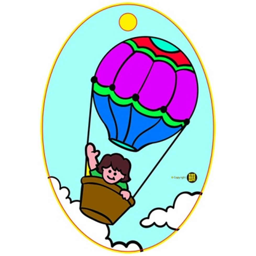 Hot Air Balloon Oval Sand Art Picture (10 Pack)