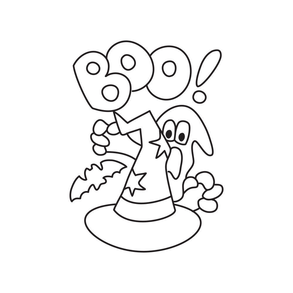 Boo & Witches Hat Sand Art Picture (10 Pack)