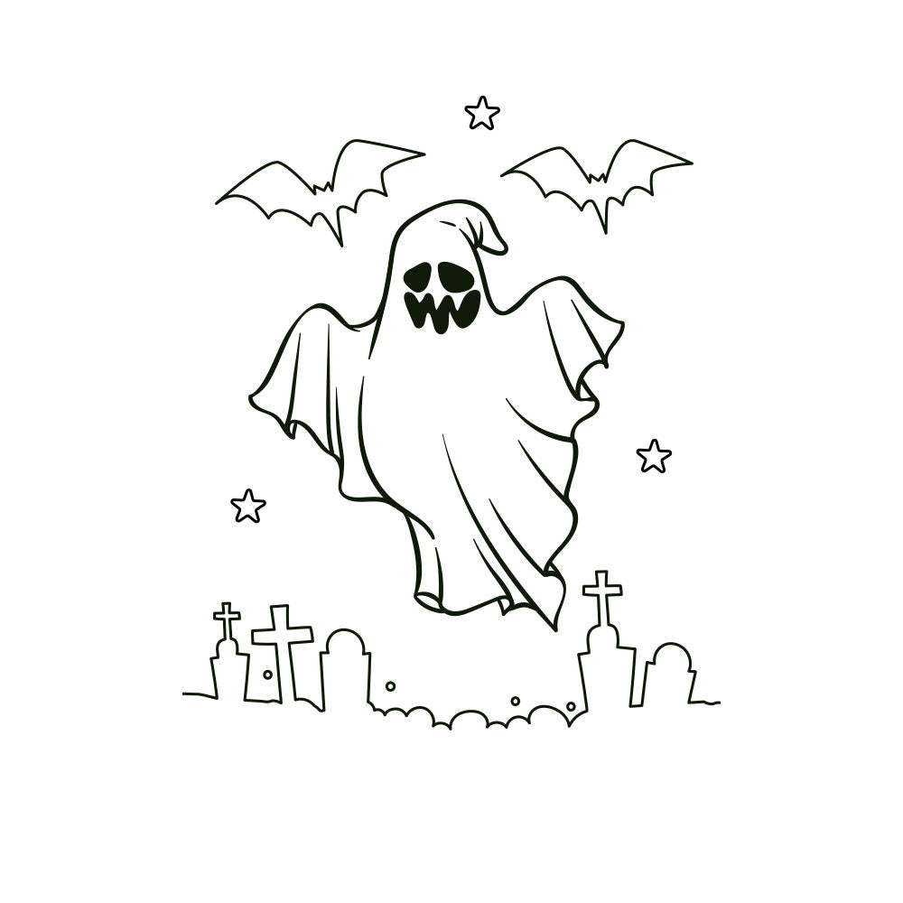 Graveyard Ghost Sand Art Picture (10 Pack)