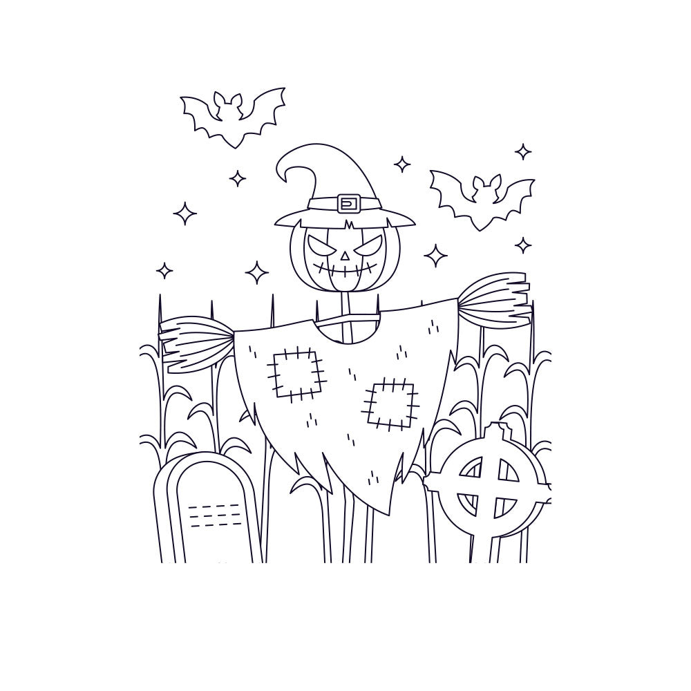 Scary Scarecrow Sand Art Picture (10 Pack)