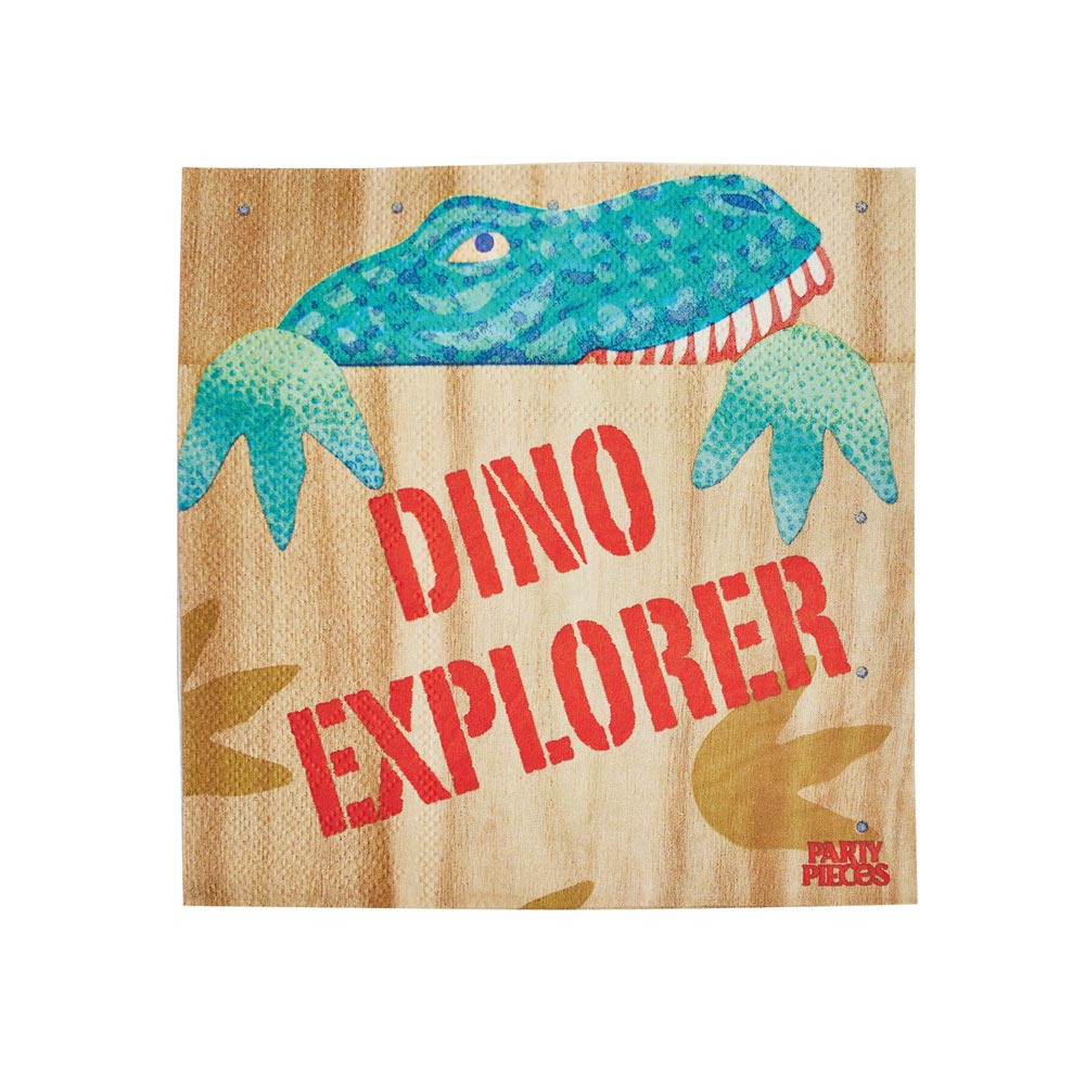 Dino Explorer Paper Party Napkins (x16)