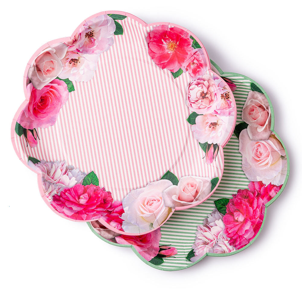 A Very English Rose Paper Party Plates (x8)