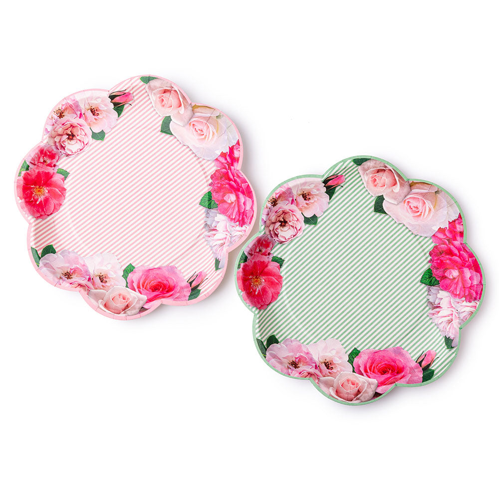 A Very English Rose Paper Party Plates (x8)