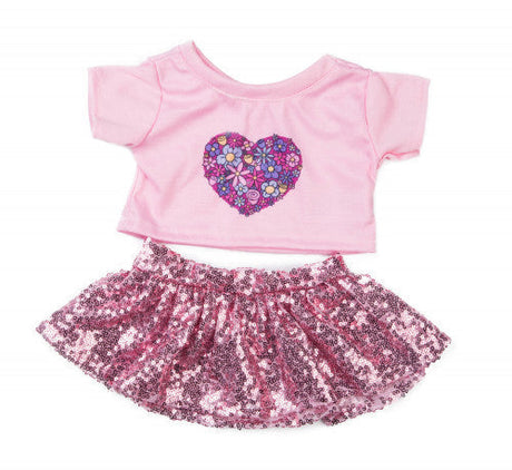 Pink Top & Sequin Skirt