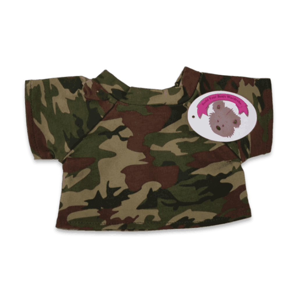 Teddy Bear Clothes - Green Camo T-shirt Top