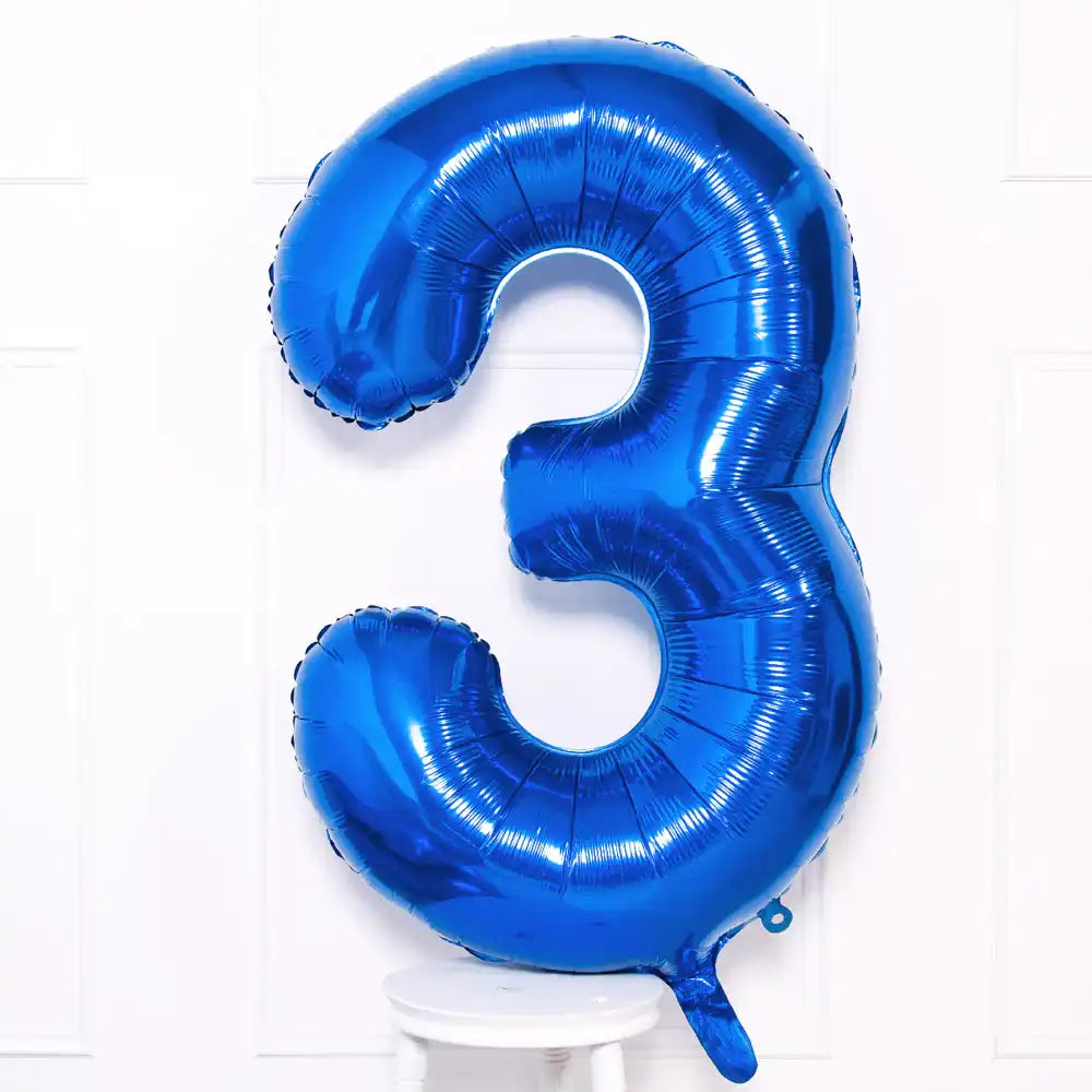 Blue Number Balloons 34"