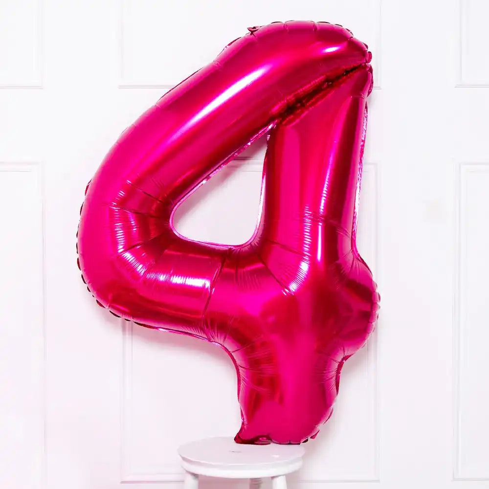 Pink Number Balloons 34"