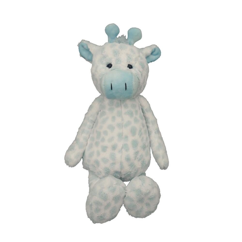 Heartbeat Stuffed Bear Flopsy Giraffe Blue Dots (16"")