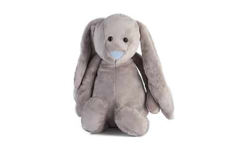 Heartbeat Stuffed Bear Flopsy Grey Bunny Blue Nose  (16"")