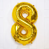 Gold Number Balloons 34"