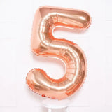 Rose Gold Number Balloons 34"