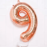 Rose Gold Number Balloons 34"
