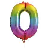 Rainbow Number Balloons 34"