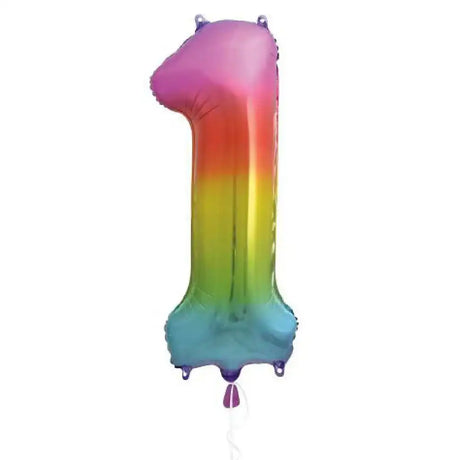 Rainbow Number Balloons 34"
