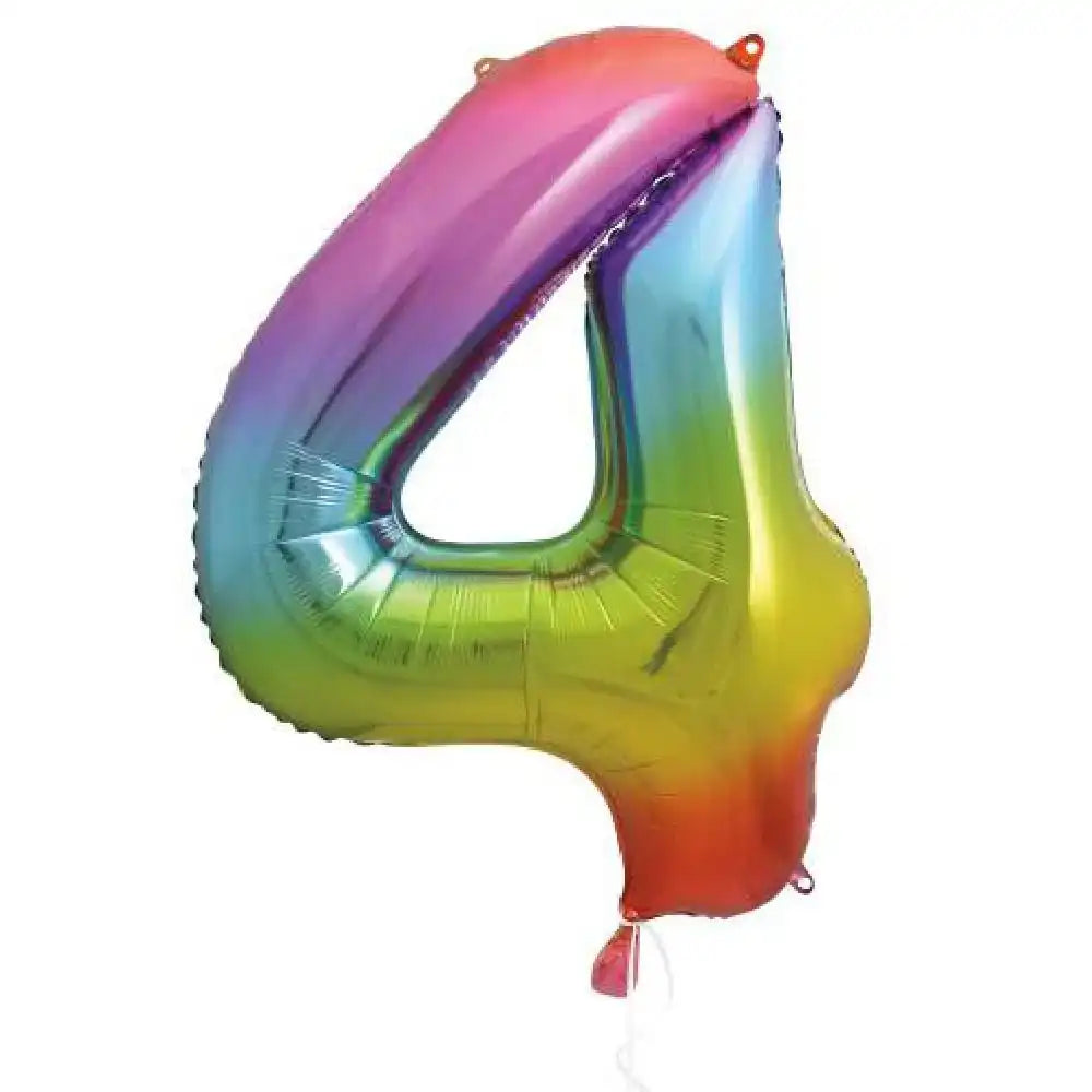 Rainbow Number Balloons 34"