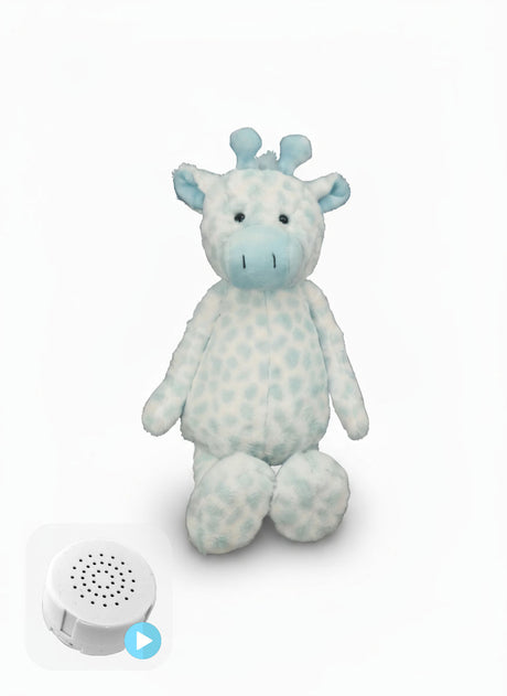 Flopsy Giraffe Blue Dots 16" Baby Heartbeat Bear