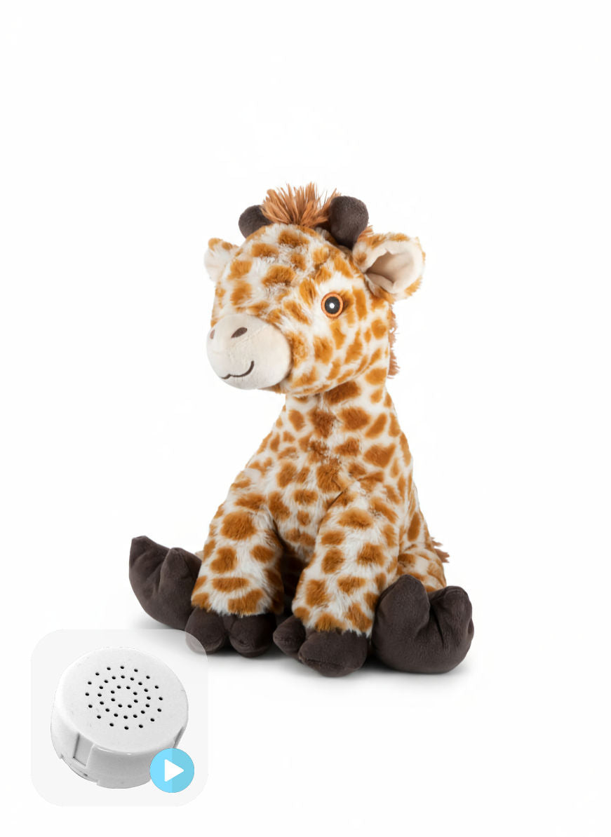 Giraffe 16" ECO Baby Heartbeat Bear (Birth Certificate, Stuffed, Sound Recorder, Skin, Heart)
