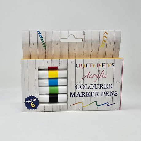 Acrylic Marker Pens Pack of 6