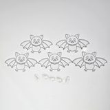 Suncatcher  -  Bat   -   Pack of 5 with Suction Hooks