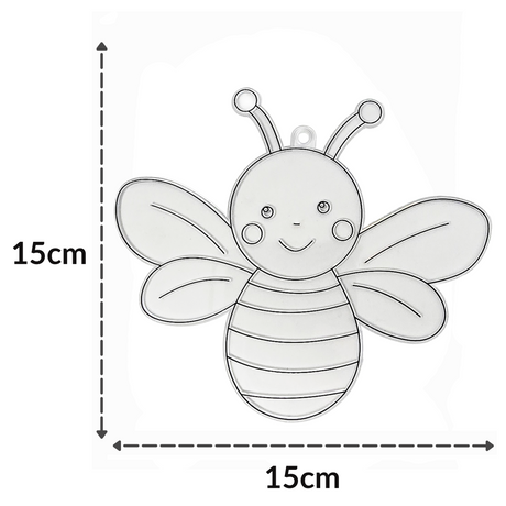Suncatcher  -   Bee  -  Pack of 5 with Suction Hooks