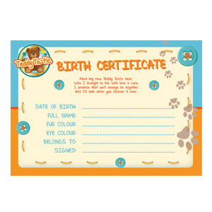 Birth Certificate A5 (Double sided with instructions) Pack of 96