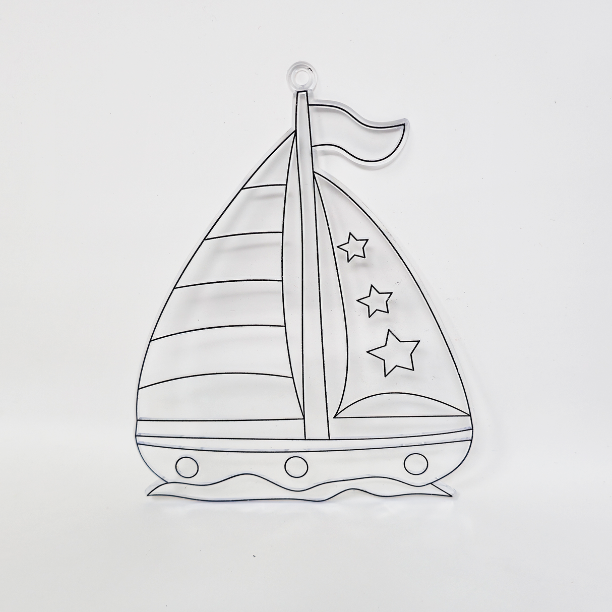 Suncatcher  -  Yacht  - Pack of 5 with Suction Hooks