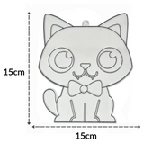 Suncatcher  -  Cat  -  Pack of 5 with Suction Hooks