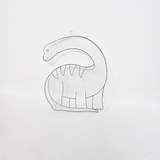 Suncatcher  - Dino Brontosaurus  -  Pack of 5 with Suction Hooks