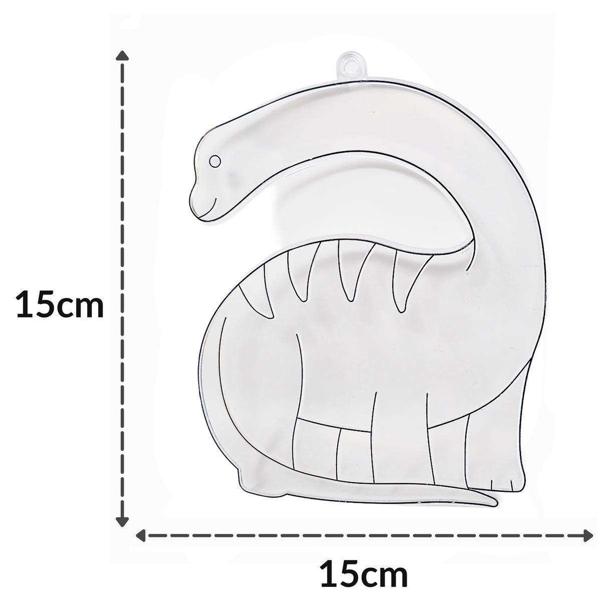 Suncatcher  - Dino Brontosaurus  -  Pack of 5 with Suction Hooks