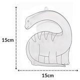 Suncatcher  - Dino Brontosaurus  -  Pack of 5 with Suction Hooks