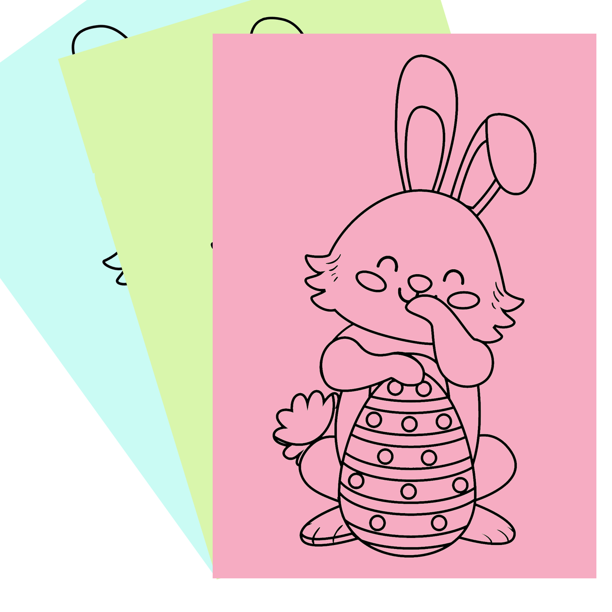 Bunny & Egg - A5 Sand Art - Pack of 10