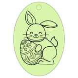 Bunny with Egg - Oval Sand Art - Pack of 10