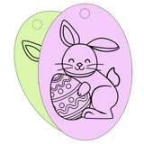 Bunny with Egg - Oval Sand Art - Pack of 10