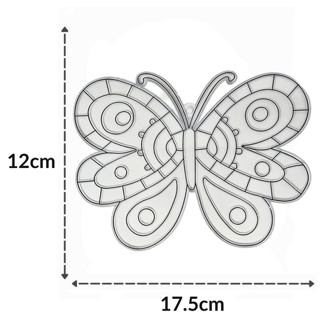 Suncatcher  -  Butterfly  - Pack of 5 with Suction Hooks