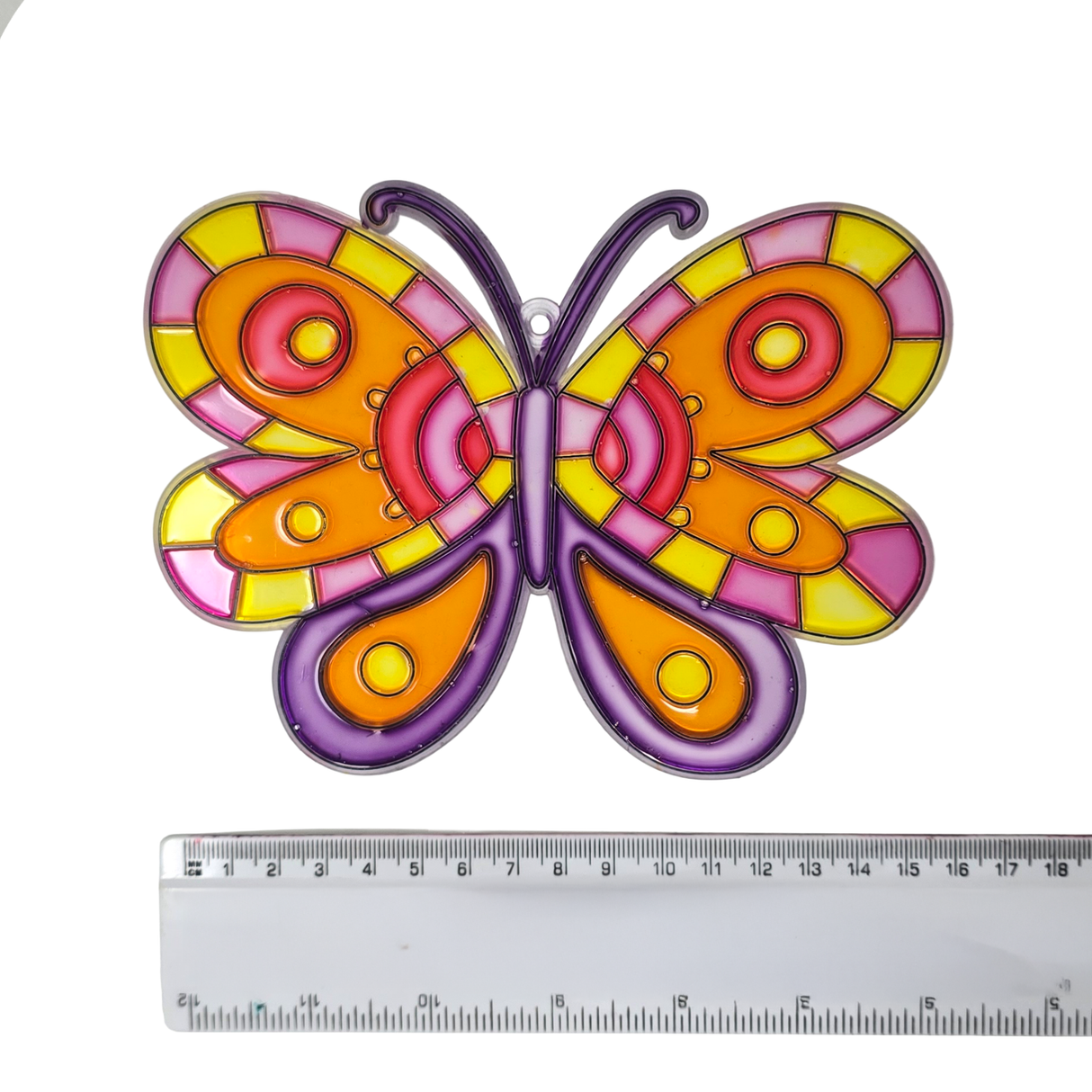 Suncatcher  -  Butterfly  - Pack of 5 with Suction Hooks
