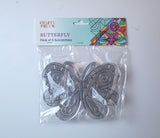 Suncatcher  -  Butterfly  - Pack of 5 with Suction Hooks