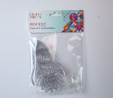 Suncatcher  -  Rocket  -  Pack of 5 with Suction Hooks