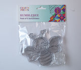 Suncatcher  -   Bee  -  Pack of 5 with Suction Hooks