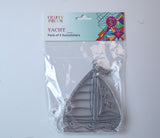 Suncatcher  -  Yacht  - Pack of 5 with Suction Hooks