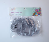 Suncatcher  -  Dino Triceratops   -  Pack of 5 with Suction Hooks